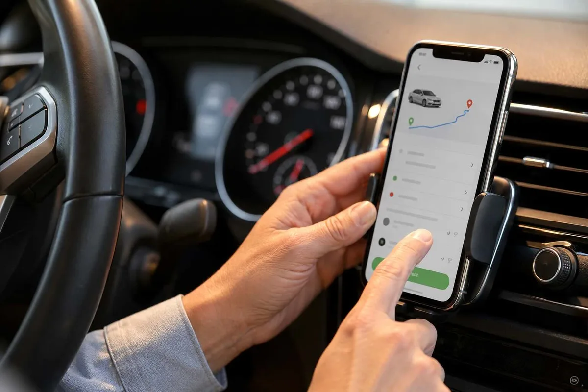 Sluitende rittenregistratie bijhouden in een auto-app voor de verklaring geen privégebruik auto
